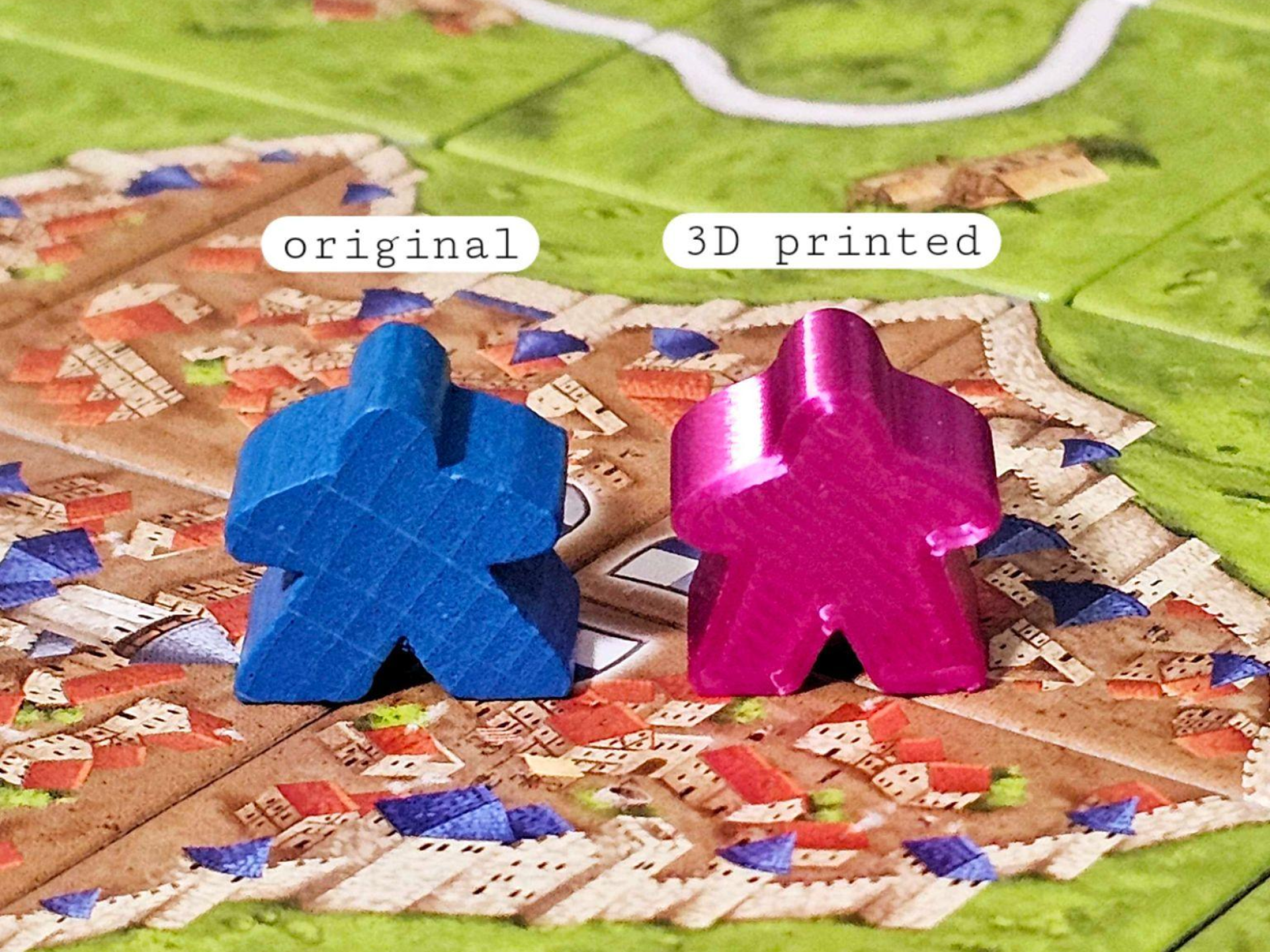 meeple yazı tahtası oyun parça by karen chau tasarımlar oyuncaklar oyunlar masa oyunu boardgameaccessories bileşenleri meeples carcassonne boardgameupgrade küçük kişi oyunuaksesuar şirin hızlı yazdır euro şekil masaüstü oyunları 3D print model - Mito3D