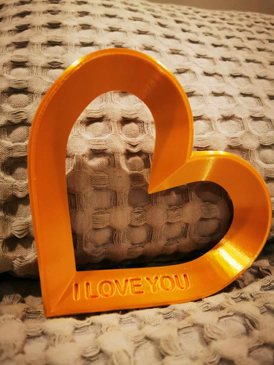 big heart - i love by screech24 art models valentines gift herz valentine day 3d print model - Mito3D