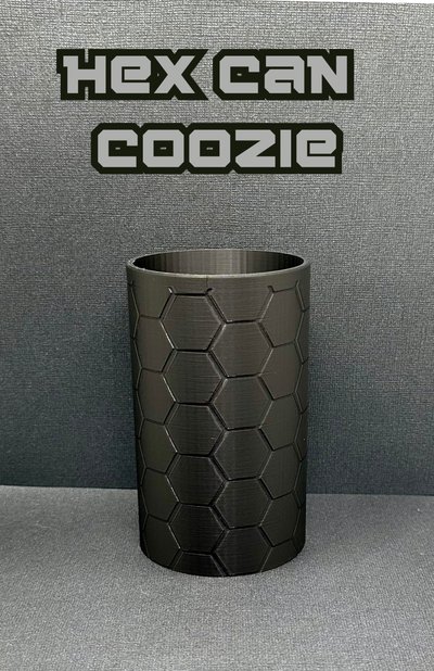 maleficio lata coozie by rosado 3dp casa modelos hexágono beber soporte 3d print model - Mito3D