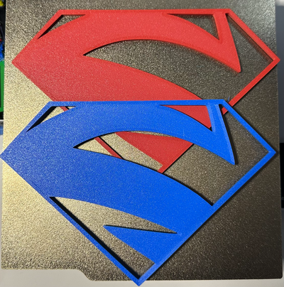 superman red blue by kyfry85 art 2d kal-el clark kent 3d print model - Mito3D