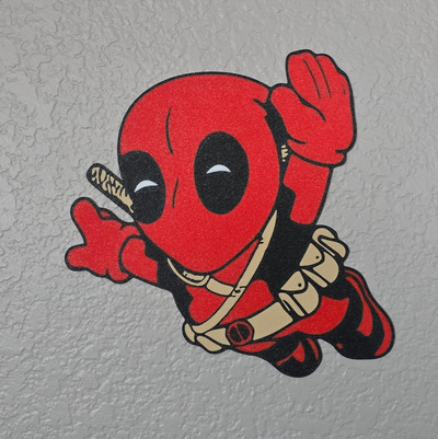 deadpool falling by dmurr5050 art 2d wall 3d print model - Mito3D