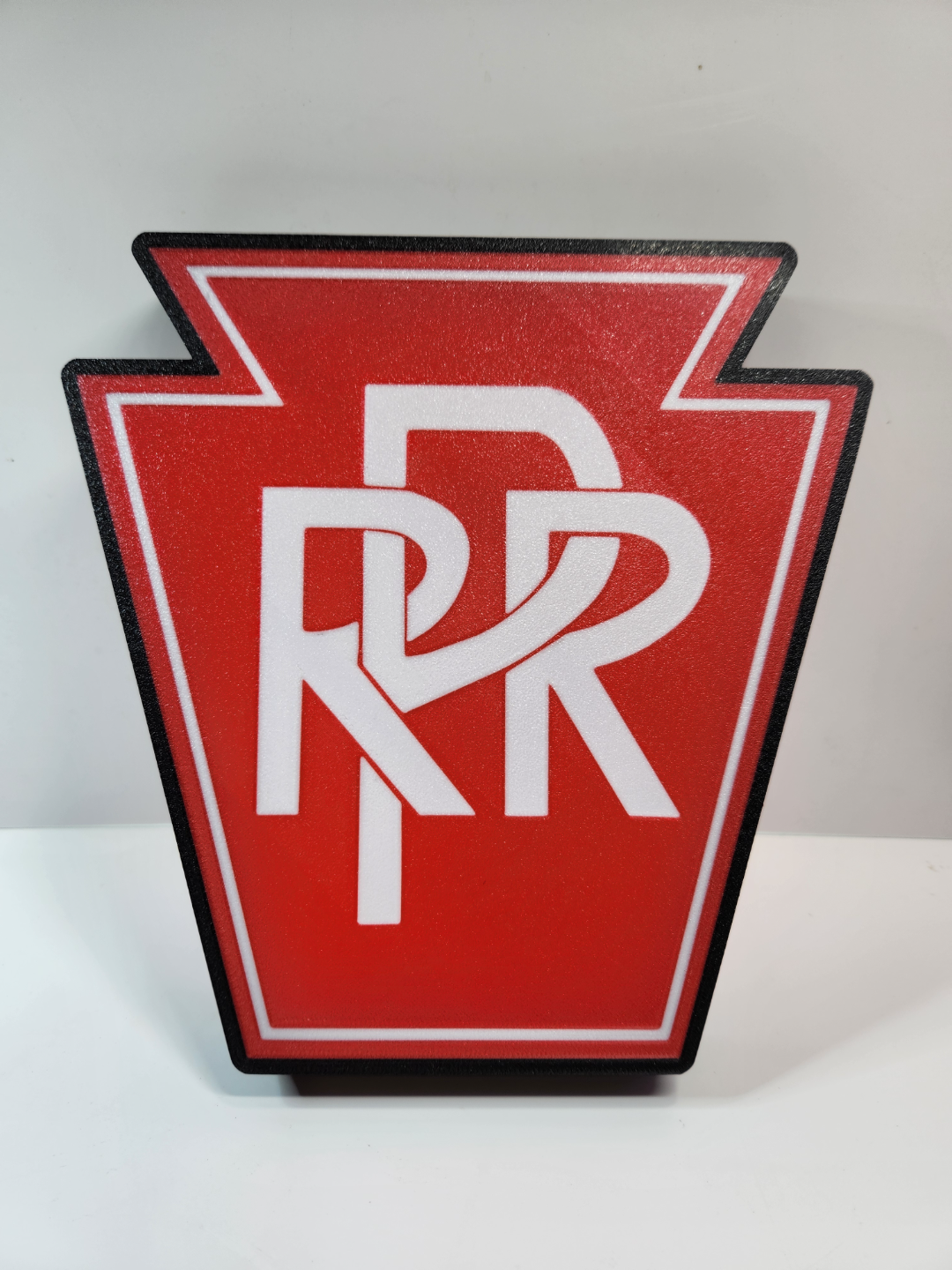 prr logo lightbox by jamboodle art signs & logos pennsylvania railroad rail road keystone light box led lamp 3D print model - Mito3D