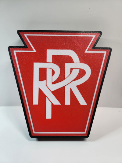 prr logo lightbox by jamboodle art signs & logos pennsylvania railroad rail road keystone light box led lamp 3d print model - Mito3D