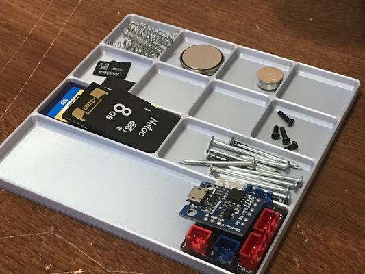 tray spare parts stuff by printedbyjohn tools organizers organizer p1p p1s mat holder desk accessories accessory maker gift organize bambu labs tool sd screws extra holiday space big large storage box board ergonomic clean fusion tinkercad gadgets hand jewelery fasion test model calibration speed modern measure x1 carbon a1 mini accesories 3d print model - Mito3D