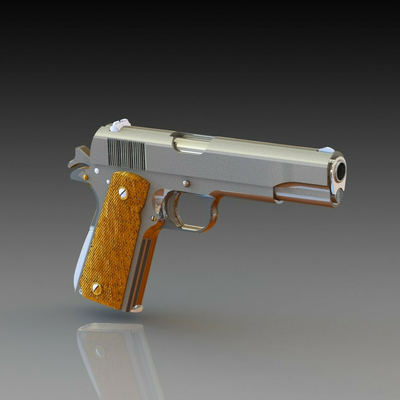 puledro 1911 a1 cal 45 acp telaio by 3dxav oggetti scena cosplay replica arma colt45 pistola replic 3d print model - Mito3D