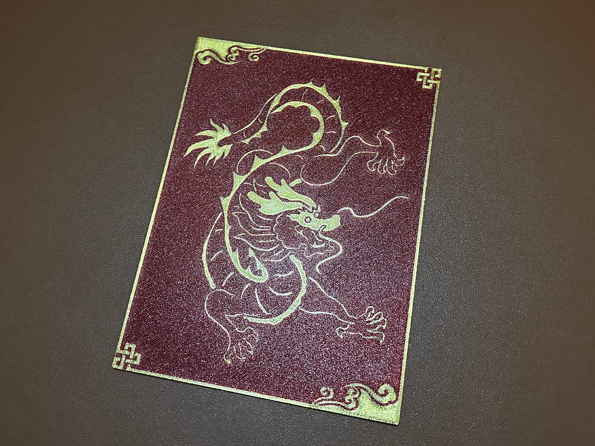 an of dragon two color portrait tapis souris ouvrages d'art by gwwfps art 2d dessin 3D print model - Mito3D