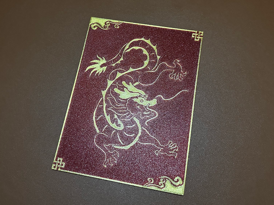 an of dragon two color portrait tapis souris ouvrages d'art by gwwfps art 2d dessin 3d print model - Mito3D