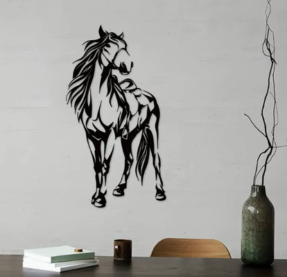 wall art horse by palumbus 2d decor tattoo 3d print model - Mito3D