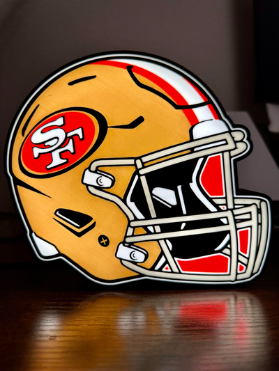 49ers lightbox 4 colore by geek genio collettivo arte segni loghi 49er san francisco san francisco california calcio piede palla casco maschera squadra squadre sport gli gioco giochi giocare spareggio playoff luce lampada scatola guidato regalo nfl 3d print model - Mito3D