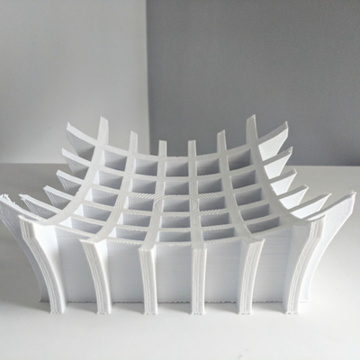 gitter schüssel by clockspring3d haushalt dekor mathematik kunst füllen küche obst werkstatt anzeige kurve matrix geschenk präsentation 3d print model - Mito3D