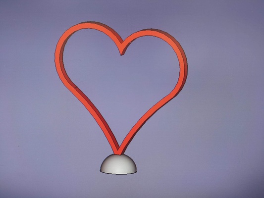 stehen herz by haushalt dekor kunst liebe valentinstag herzvalentinstag stand 3d print model - Mito3D