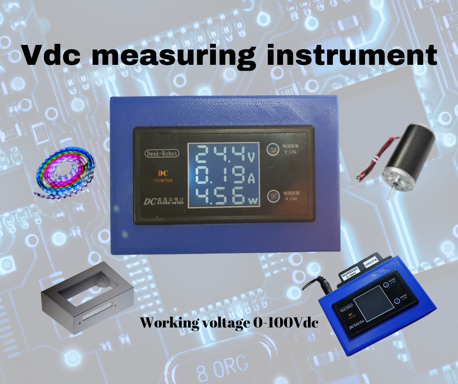 vdc ölçme enstrüman by gerard74 araçlar ölçü led ışık alp motor elektronik aksesuar iş laboratuar stresto di do it kendin fai te panolar 3D print model - Mito3D