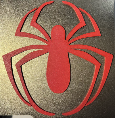 spider man cómic logo by kyfry85 arte 2d hombre araña pedro parker web cabeza amistoso barrio 3d print model - Mito3D