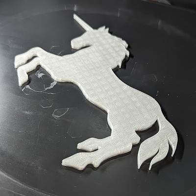 unicorn silhouett plate einhorn by kerngebiet art signs & logos silhouette 3d print model - Mito3D