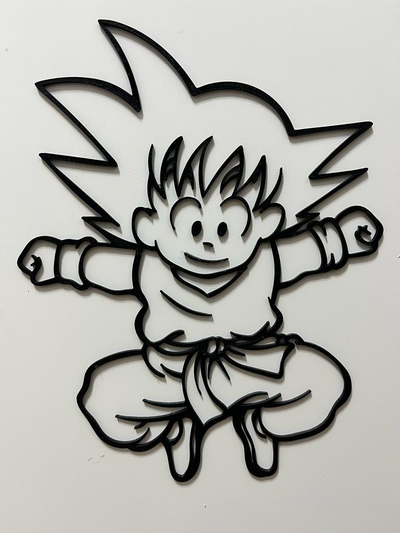 drago palla goku by lopa3d arte 2d bola de drac figlio 3d print model - Mito3D