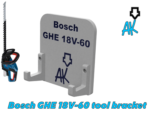 bosch ghe 18v-60 tool bracket by vr6syncro household garden mount mountingbracket 18v 60 hedge 3d print model - Mito3D