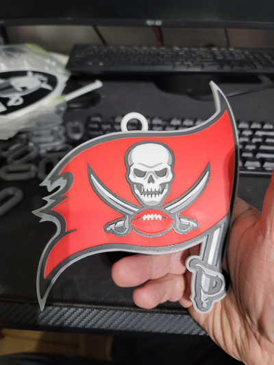 tampa baia bucs 3d logo 180mm x by negozi alimentari passatempo fai sport all'aperto bucanieri nfl catena squadra gli calcio 3d print model - Mito3D