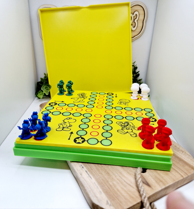 mario mensch régner nichement by bastelstuebchen123 jouets jeux planche super ludo aerger jeu plateau jeu luigi yoshi crapaud todd 3d print model - Mito3D