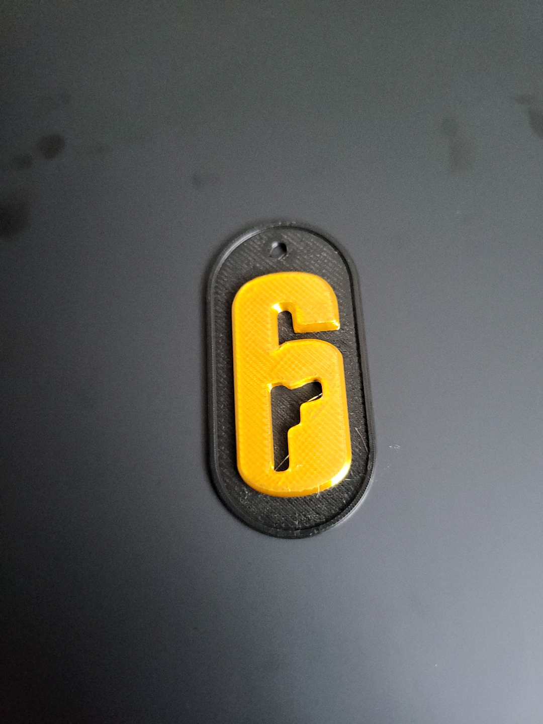 rainbow siege dogtag keyring remixed by egghead96 props & cosplays keychain rainbowsix game gaming cosplay xbox key accesories easy printinplace playstation gamer art ubisoft tomclancy r6 accessories 3D print model - Mito3D