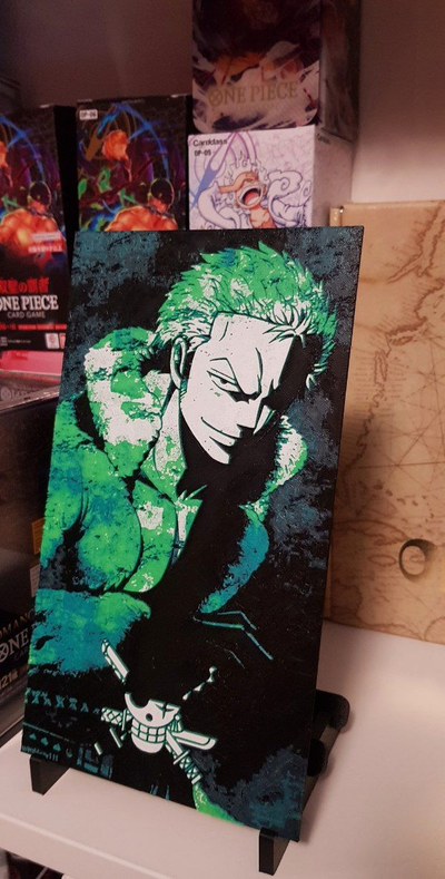 zoro pezzo fucina cappelli by zambia 3d generativo modello litofania manga anime verde sunlu arte 3d print model - Mito3D