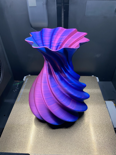 grande spirale vaso 3 tenuta stagna pianta pentola by printtx generativo 3d modello my arte contenitore fiori fioriere design spiralvasemode twistedvase contorto modalità vasemode 3d print model - Mito3D