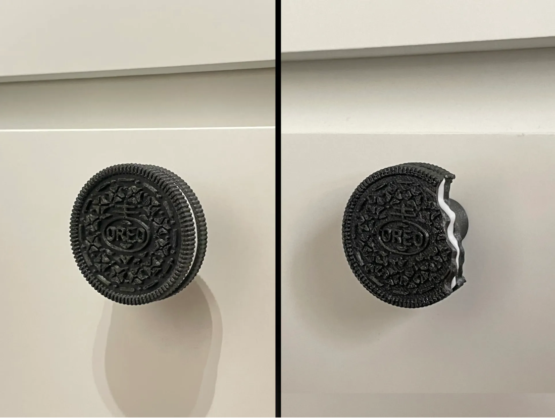 delizioso oreo biscotto consiglio dei ministri cassetto pomello mordere by hpinvent domestico arredamento porta biscotti maniglia camera letto cassettiera gabinetto knopf tuergriff ganci torre 3D print model - Mito3D