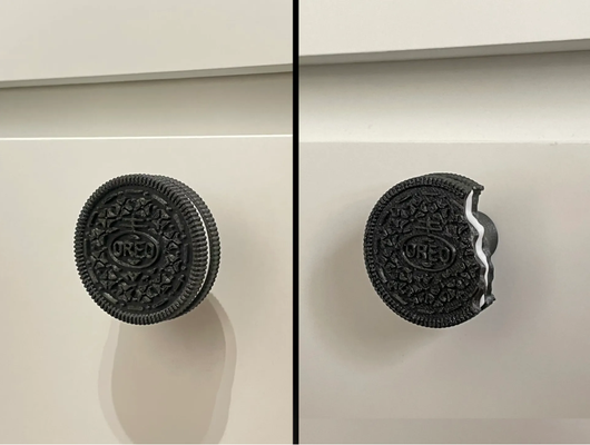 delizioso oreo biscotto consiglio dei ministri cassetto pomello mordere by hpinvent domestico arredamento porta biscotti maniglia camera letto cassettiera gabinetto knopf tuergriff ganci torre 3d print model - Mito3D