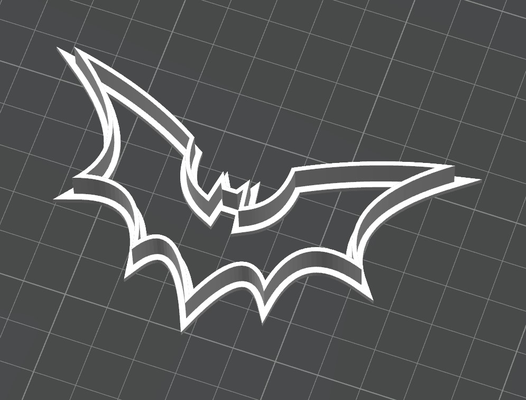 batman logo biscotto taglierina 2 by sweet3d utensili cookiecutter torta cucina 3d print model - Mito3D