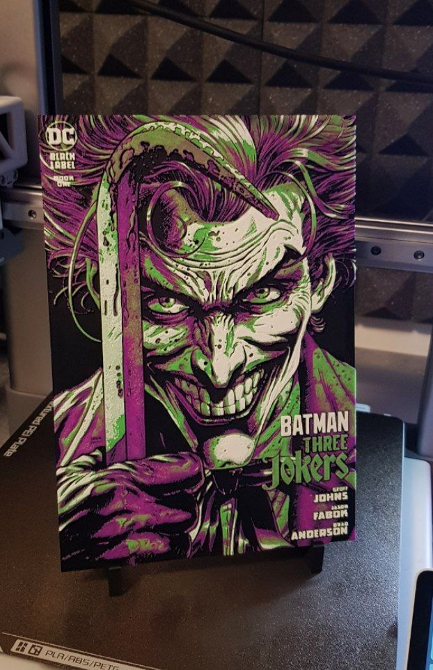 batman joker hutschmiede by sambia 3d generativ modell lithophan gesicht dc grün comic buch 3D print model - Mito3D