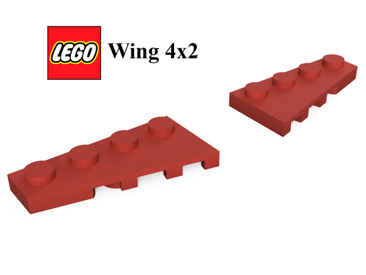 lego uyumlu 4x2 kanat tuğla by frank3d oyuncaklar oyunlar legobrick legobrick4x2 uzanmak inşa etmek bina 3d print model - Mito3D