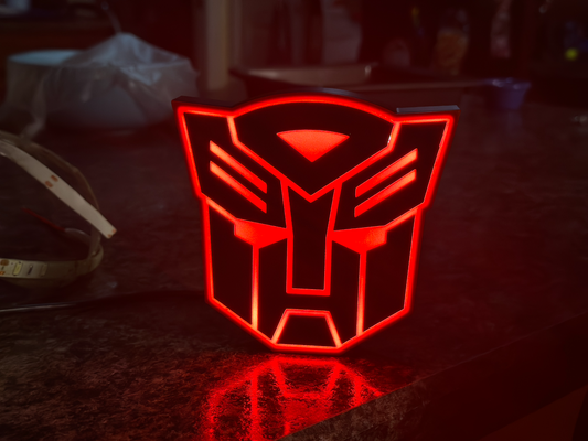 transformer autobot light up logo by smoothbassman hobby & diy lightbox vehicle 3d print model - Mito3D