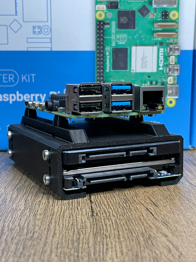 ahududu pi 5 4 resmi durum kılıf 2 x ssd adaptör yeniden karıştırılmış by wikizel hobi kendin yap elektronik rpi rpi4 rpi5 nas 3d print model - Mito3D