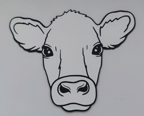 cow head by leitwolf18 art signs & logos 3d print model - Mito3D