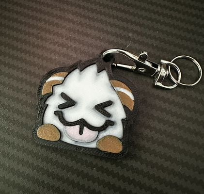 league of legends poro tongue emoji keychain by release fleet miniatures creatures 3d print model - Mito3D