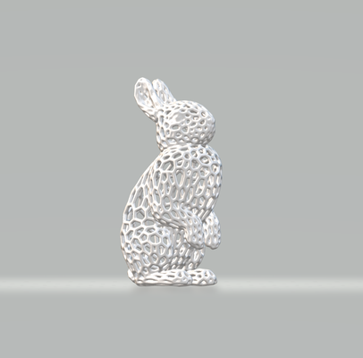 bunny voronoi remixed by xeraj household decor easter rabbit egg animal 3d print model - Mito3D