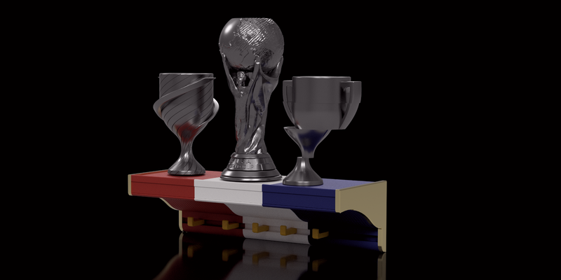 modular trophy medal shelf by protonord household decor 3d print model - Mito3D