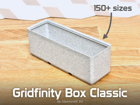 gridfinity caja clásico organizador cajas escritorio or cajón by glennovits 3d herramientas organizadores cuadrícula organizar organizando compartimiento contenedores almacenamiento almacenaje contenedor envase fácil práctico colección cuenco fabricante sistema herramienta organizador cajones apilable piezas repuesto pequeña medio grande 3d print model - Mito3D