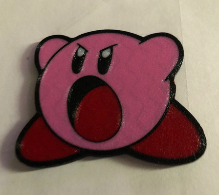 kirby kühlschrank magnet logo zeichen by john rotherham kunst logos nintendo 3d print model - Mito3D