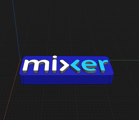 mixer diffusion logo by inhumain casper art panneaux logos mixage streaming mixeur microsoft 3d print model - Mito3D