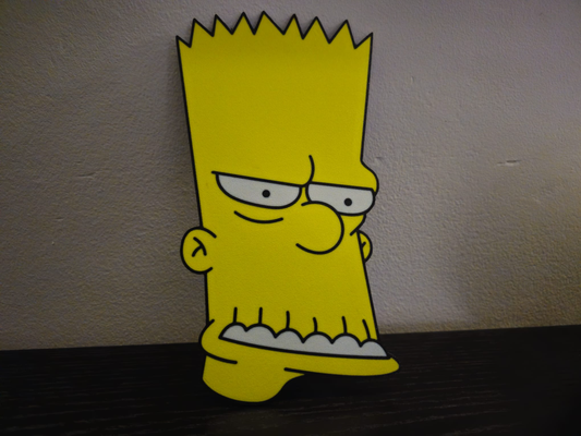 tekinsiz bart simpson duvar sanat by ocak tasarım 2d 3d print model - Mito3D