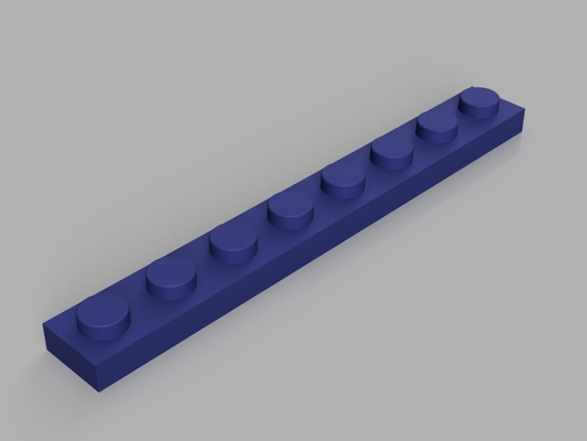 piatto 1x8 v3 by gimmy3d giocattoli giochi piastra lego legoplate1x8 giocattolo 3d print model - Mito3D