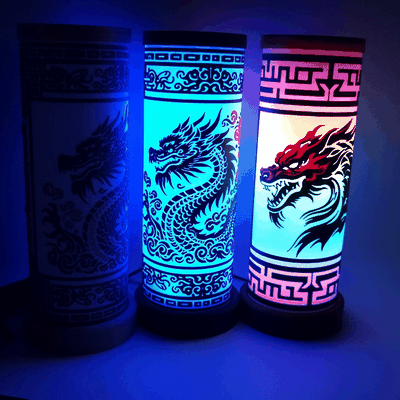 zhulong lampe of drachen led by kardes design haushalt dekor chinesisch bambu labor streifen asiatisch 2024 wettbewerb schlafzimmer nachttisch büro licht beleuchtung anpassbar 3d print model - Mito3D