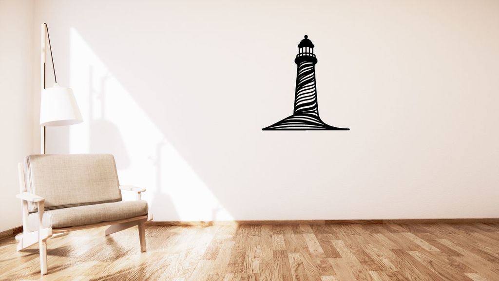 phare louer mur décoration by kutnohormac art 2d 2dart 2dwallart 3dart 3dwallart chambre décor accueil maison salon minimaliste mural montage 3D print model - Mito3D