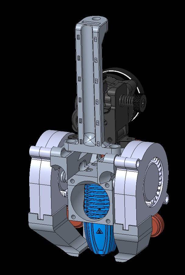 jubiläum werkzeugwechsler extruder versammlung schnell e3d werkzeugplatte orbiter v1 5 by beschleunigt 3d drucker teile jubilee3d 3D print model - Mito3D