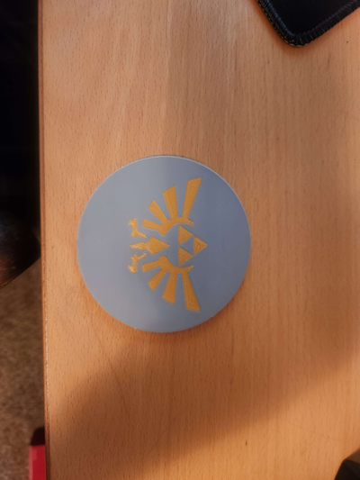 zelda hyrule logo coaster by gars art modèles vidéo jeu 3d print model - Mito3D