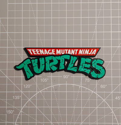 adolescente mutante ninja tartarughe magnete by polyzone3d arte segni loghi tmnt cartello 3d print model - Mito3D