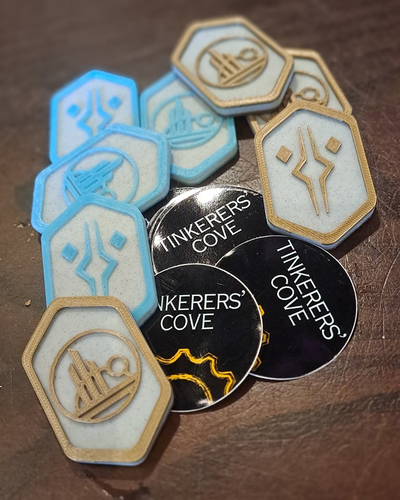 spira inspired black spire outpost & ahsoka themed challenge coins by tinkererscove art coin badges batuu fulcrum starwars galaxysedge 3d print model - Mito3D