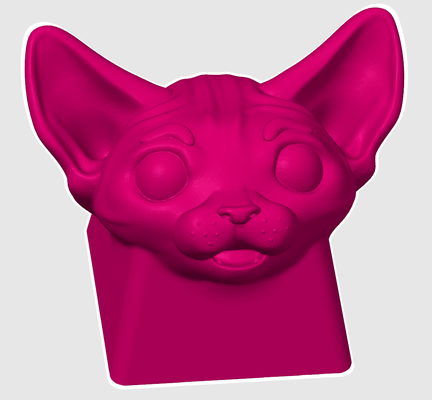 noodle nakey keycap by midego tools gadgets sphinx cat keyboard 3d print model - Mito3D