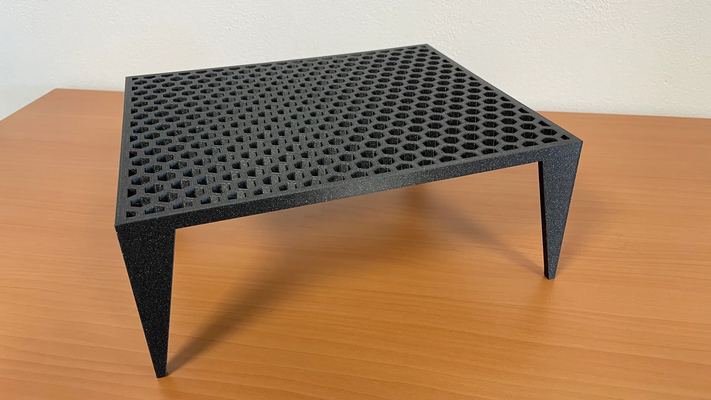 monitor stand - honeycomb design by argicz household office home 3d print model - Mito3D