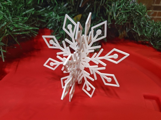 floco neve plano pacote estilo by jamestheprinter casa festividades decoração natal inverno thingiverse decorações feriado férias flatpack 3d print model - Mito3D
